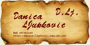 Danica LJupković vizit kartica